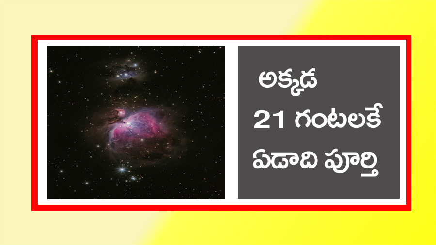 Planets News” అక్క‌డ 21 గంట‌ల‌కే ఏడాది..