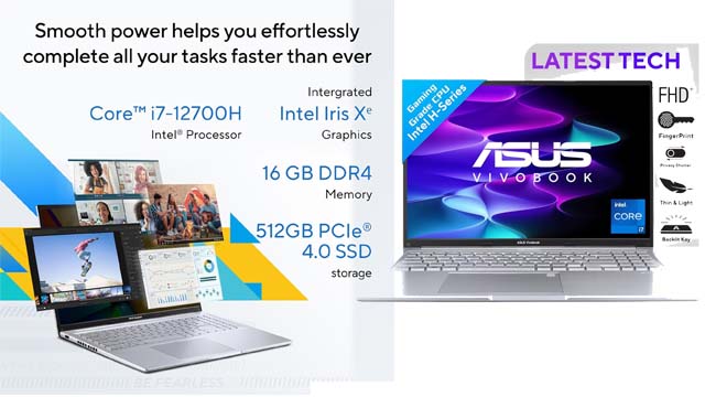 ASUS Vivobook” ఆసుస్‌ వివో బుక్ 16 ఇంటెల్ కోర్ ఐ7 ప్రాసెస‌ర్ ₹63,990ల‌కే..