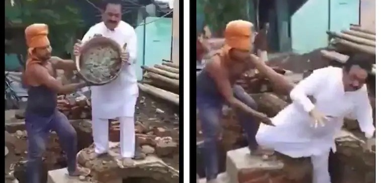 Viral incident” ఫోటోకి పోజ్ ఇస్తూ…  గుంతలో ప‌డిన స్వ‌చ్చంద సేవ‌కుడు..  ఆసక్తికర ఘటన.. వీడియో