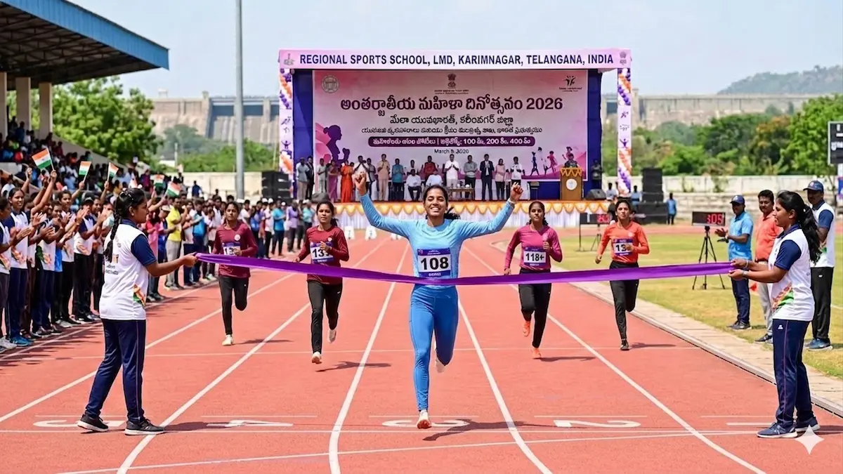 అంతర్జాతీయ మహిళా దినోత్సవం: కరీంనగర్‌లో బాలికలు, మహిళలకు అథ్లెటిక్స్ పోటీలు